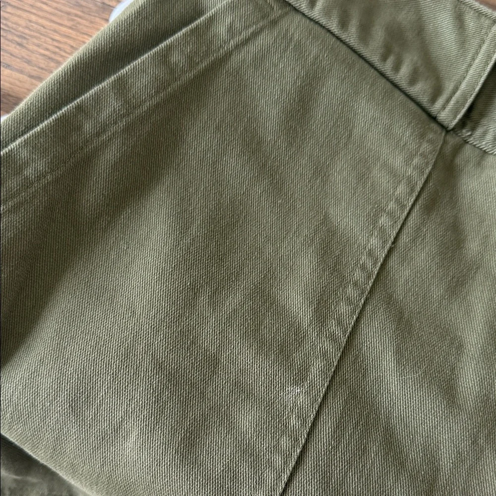 Lands' End Olive Button-Front Pencil Skirt - Picture 6 of 6